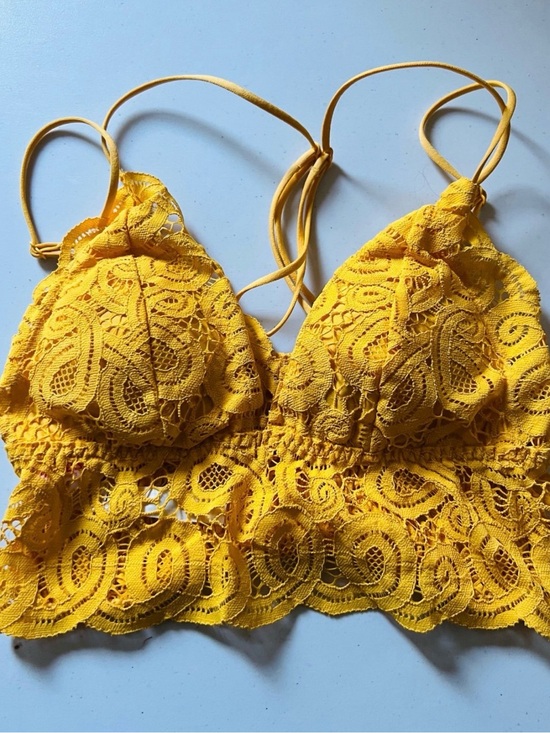 Victoria's Secret Other - Pink Victoria’s Secret Yellow Lace Bralette Top